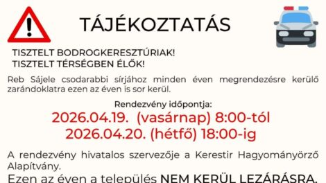 Fokozott rendőri ellenőrzés a Csodarabbi zarándoklat idején