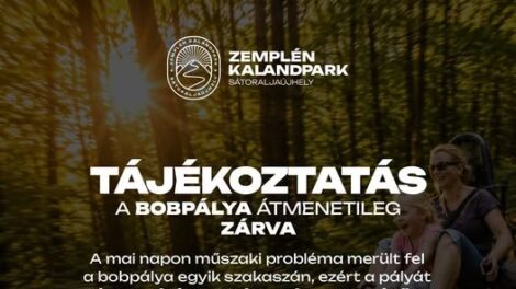 Baleset miatt átmenetileg lezárták a sátoraljaújhelyi Zemplén Kalandpark bobpályáját